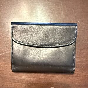 Vintage Coach Black Leather Bifold Wallet